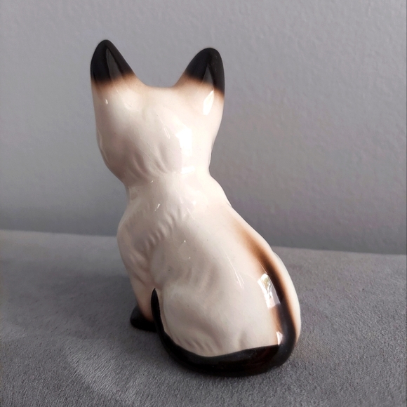 2 Vintage Enesco Siamese Cat Figurines MCM - Picture 3 of 9